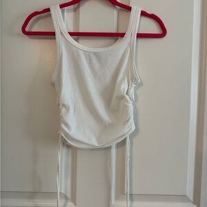Princess Polly White Ribbed Tank Top